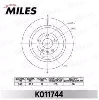 Диск тормозной FORD EXPLORER 11/2013- задний вент. D=303мм. MILES K011744