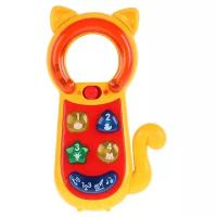 Развивающая игрушка Умка Обучающий телефон-трещотка, красный/желтый