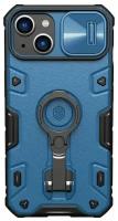 Противоударный чехол Nillkin CamShield Armor Pro Case для Apple iPhone 14, синий