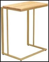 Стол приставной GREENWEEN GW-CT550G-W, ДхШ: 55 х 36.5 см, толщина столешницы: 2 см, золотой