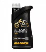 Моторное масло MANNOL 7812 4-TAKT MOTORBIKE 10W40, синтетическое 1 л для мотоциклов