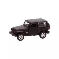 Машина Пламенный мотор металлический, 1:42, Jeep Wrangler, открываются двери, 12 см, черный матовый (870299)