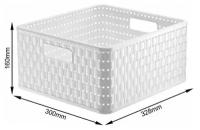 Корзина для хранения вещей, для одежды, для аксессуаров и мелочей, Rotho Country 14 литров