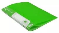 Папка для бумаг с 20 вкладышами-файлами Midgo, корешок 15 мм, 600 мкм, зеленая, размер папки - 350*235*15 мм