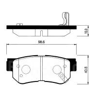 SANGSIN колодки тормозные ЗАД HYUNDAI GETZ SP1117