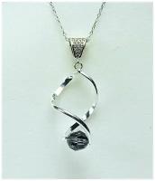 Серебряное колье с кристаллом Swarovski в подарочной коробочке от AV Jewelry украшение на шею подарок маме подарок девушке