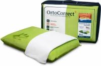 Анатомическая подушка OrtoCorrect Comfort с 2-мя наволочками (велюр цвет фисташка + белая 6343710