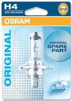 Лампа галогенная Osram H4 Original 12V 60/55W, 1шт, 64193-01B