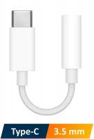 Переходник с Type-C на наушники / адаптер USB-C - 3.5 mm jack / белый в коробке