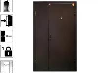 Дверь металлическая Дуэт-(профиDL)1250/ R мет/мет антик медь