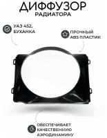 Диффузор радиатора УАЗ 452, Буханка (кожух вентилятора) АБС пластик/ накладка защитная