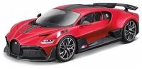 Bburago Коллекционная машинка Bugatti Divo Dull Deep, 1:18, красная