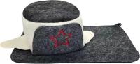 Банный набор шапка для бани и сауны, коврик лежак для бани и сауны, банные принадлежности, набор для бани мужской подарочный