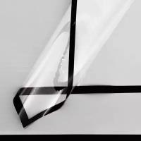 Пленка для декора и флористики, черная, однотонная, прозрачная, универсальная, без рисунка, лист 1 шт, 58 x 58 см, 20 шт