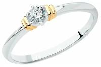 Кольцо SOKOLOV Diamonds из белого золота с бриллиантом 1012293-3