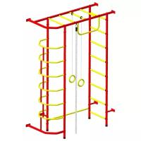 Шведская стенка Пионер 9, красный/желтый