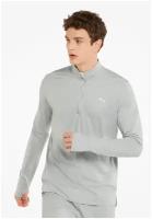 Беговой лонгслив PUMA Quarter-zip Men's Running Tee, силуэт прямой, дополнительная вентиляция, влагоотводящий материал, светоотражающие элементы