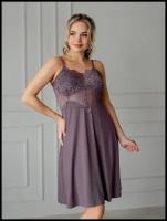 Сорочка Текстильный Край, размер 42, фиолетовый