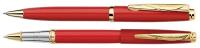 Набор Pierre Cardin PEN&PEN: ручка шариковая + роллер. Цвет - красный. Упаковка Е
