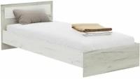 Односпальная кровать Стендмебель, Гармония КР 603, 95х203х70см, дуб крафт белый-дуб крафт серый
