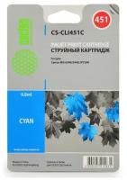 Картридж струйный Cactus CS-CLI451C голубой (10.2мл) для Canon MG6340/5440/IP7240