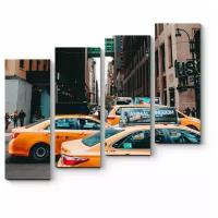 Модульная картина Такси в работе110x95