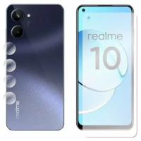 Стекло защитное гибридное матовое Krutoff для камеры Realme 10 (2 шт.)