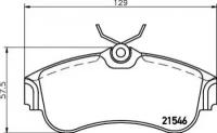 Колодки тормозные дисковые передн NISSAN: ALMERA II 00-, ALMERA II Hatchback 00-, PRIMERA 90-96, PRIMERA 96-01, PRIMERA Hatchback 90-96, PRIMERA Hatc TEXTAR 2154601