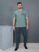 Lovetex.store / Костюм мужской домашний с брюками, 100% хлопок (размеры 48-62)
