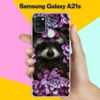 Силиконовый чехол на Samsung Galaxy A21s Енот / для Самсунг Галакси А21с