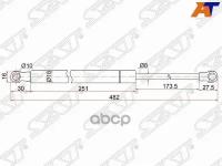 SAT SAT Амортизатор крышки багажника TOYOTA LAND CRUISER PRADO 150 RHLH 09- (на стекло) SAT ST689300W020