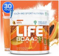 Аминокислоты Life BCAA 150 гр со вкусом Папайя 30 порций