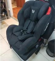 Автокресло группа 1/2/3 (9-36 кг) Little King BQ-06 Isofix чёрный велюр