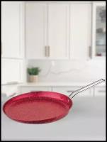 Сковорода блинная. O.M.S. Антипригарное покрытие. 28 см. Красный