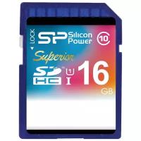 SD 16GB Silicon Power Superior SDHC Class 10 UHS-I 90 MB/s SP016GBSDHCU1V10