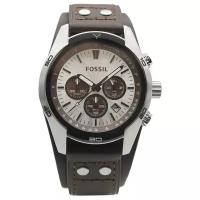 Наручные часы FOSSIL Coachman CH2565 кварцевые, хронограф, тахиметр, секундомер, водонепроницаемые, серебристый