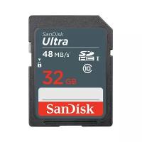 Карта памяти SanDisk SDHC 32 ГБ Class 10, UHS-I, R 48 МБ/с