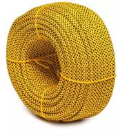 Шнур плетеный экстрим 8.0 мм, черно-желтый, 750 кг, 50 м