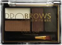 Палетка теней для бровей DoDo Girl Pro Brows Powder with Wax, 4 оттенка, набор 03