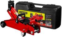 STAYER R-22 RED FORCE, в кейсе, 2 т, 125 - 320 мм, подкатной домкрат для легковых а/м, Professional (43152-2-K)