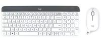 Комплект клавиатура + мышь Logitech MK470 Slim (английский/русский) white