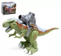 Динозавр «Рекс», стреляет шарами, работает от батареек, свет и звук, цвет зелёный