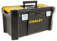 Ящик с органайзером STANLEY STST1-75521 Essential Toolbox Metal Latch, 48.2x25.4x25 см, 19'', черный