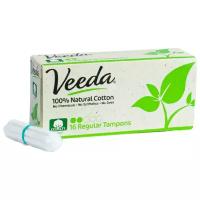 Veeda Тампоны Regular Tampons из натурального хлопка без аппликатора, 16 шт