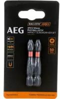 Биты Ударные AEG 2шт. Ударные PH2х50mm AAK502PH2 4932479165