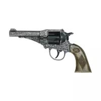 Игрушка Револьвер Edison Giocattoli Western Deluxe Sterling Antik (220/96), 17.5 см, серый/коричневый