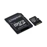 Карта памяти Kingston microSDXC 128 ГБ, адаптер на SD