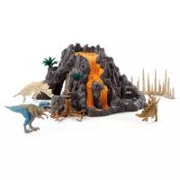 Игровой набор Schleich Гигантский вулкан с динозаврами 42305