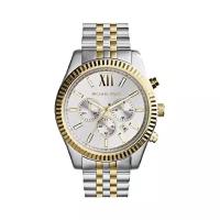 Наручные часы MICHAEL KORS MK8344 мужские, кварцевые, хронограф, секундомер, подсветка стрелок, водонепроницаемые, серебряный