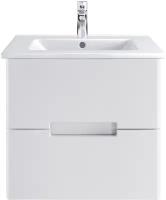 Тумба для ванной комнаты с раковиной SANSTAR Ориана Квадро, ШхГхВ: 61.5х47.3х57 см, цвет: белый